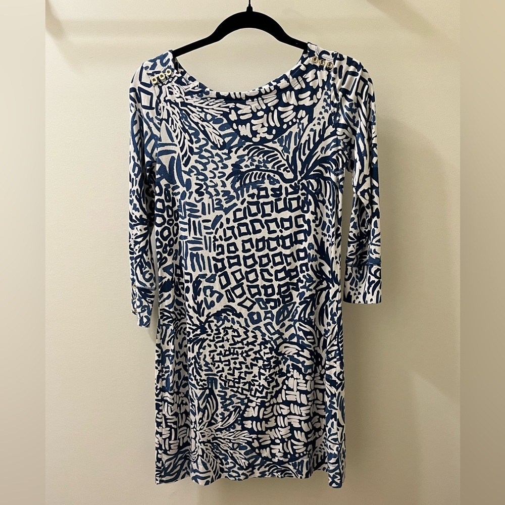 Lilly Pulitzer Blue and White Print Dress